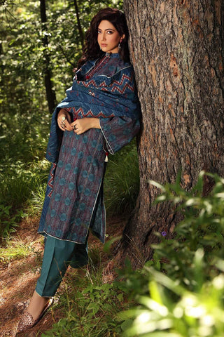 Gul Ahmed 2PC Embroidered Khaddar Suit TK12004 Fall Winter Collection 2021
