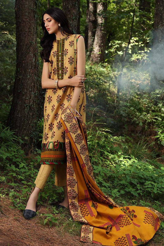 Picture of Gul Ahmed - 2PC Digital Printed Khaddar Suit TK12010B Fall Winter Collection - Available at Raja Sahib