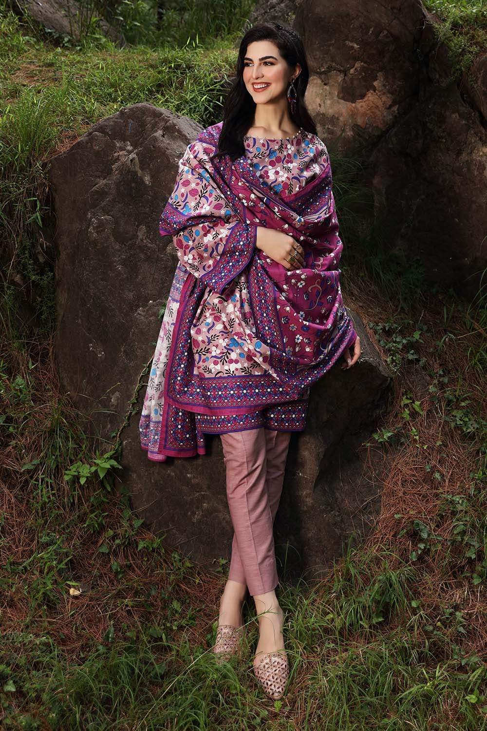 Picture of Gul Ahmed - 2PC Digital Printed Khaddar Suit TK12012B Fall Winter Collection - Available at Raja Sahib