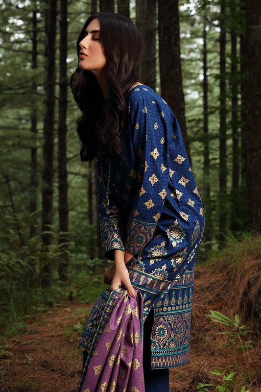 Picture of Gul Ahmed - 2PC Digital Printed Khaddar Suit TK12014A Fall Winter Collection - Available at Raja Sahib