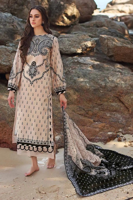 Picture of Gul Ahmed - 2PC Printed Lawn Suit BT 22006 Ambrosia Black & White Collection - Available at Raja Sahib