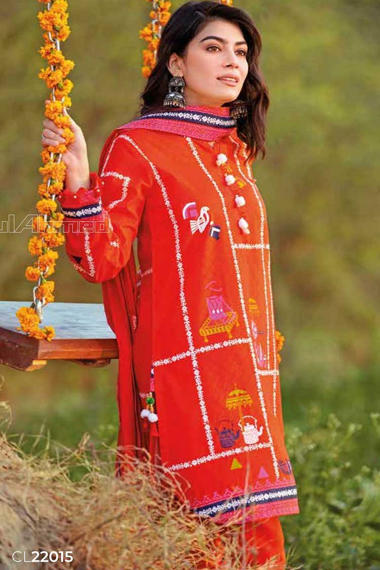 Picture of Gul Ahmed - 3 Piece Printed Lawn Suit CL22015 Summer Essential Lawn Collection - Available at Raja Sahib