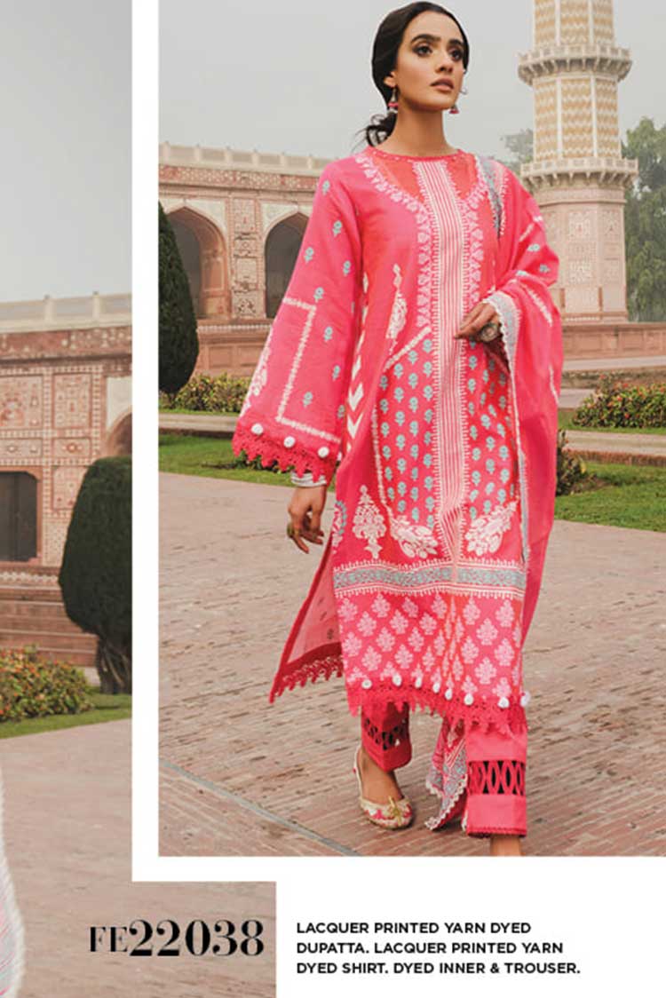 Picture of Gul Ahmed - 3 PC Embroidered Suit FE22038 Luxury Festive Eid Collection - Available at Raja Sahib