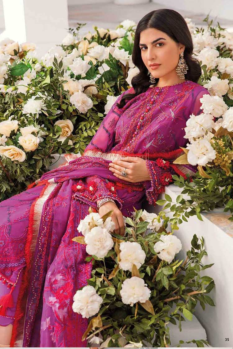 Picture of Gul Ahmed - 3PC Chiffon Embroidered Suit LE22005 Summer Premium Lawn Collection - Available at Raja Sahib