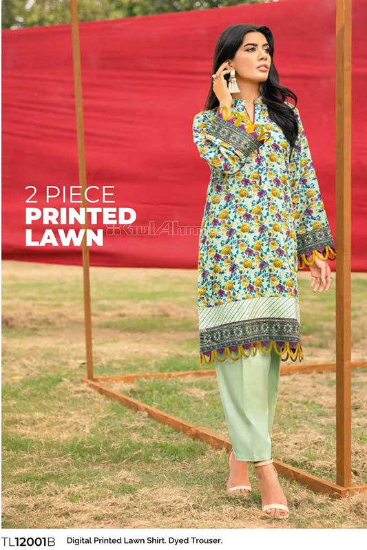 Picture of Gul Ahmed - 2 PiecePrinted Lawn Suit TL12001B Summer Essential Lawn Collection - Available at Raja Sahib