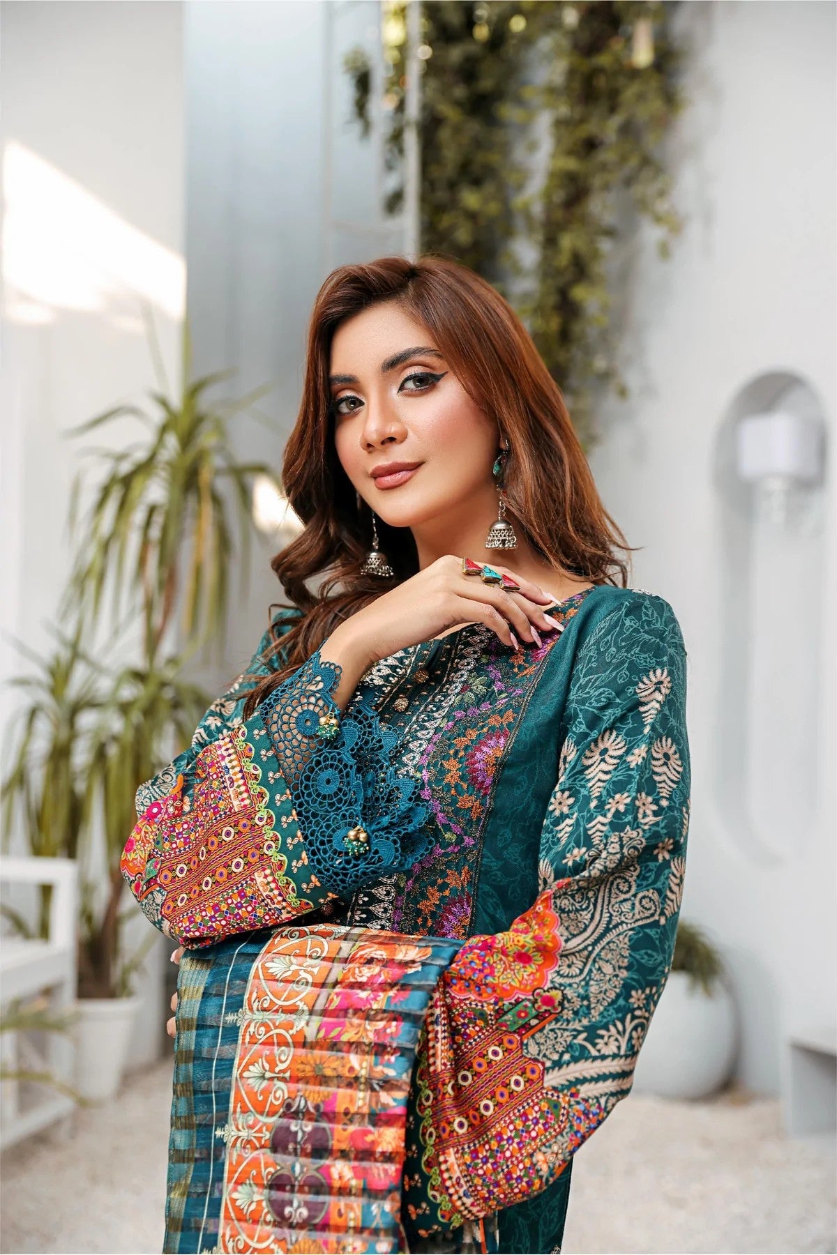 Picture of Lala - Inayat 017 Kesa Embroidered Print Viscose Collection - Available at Raja Sahib