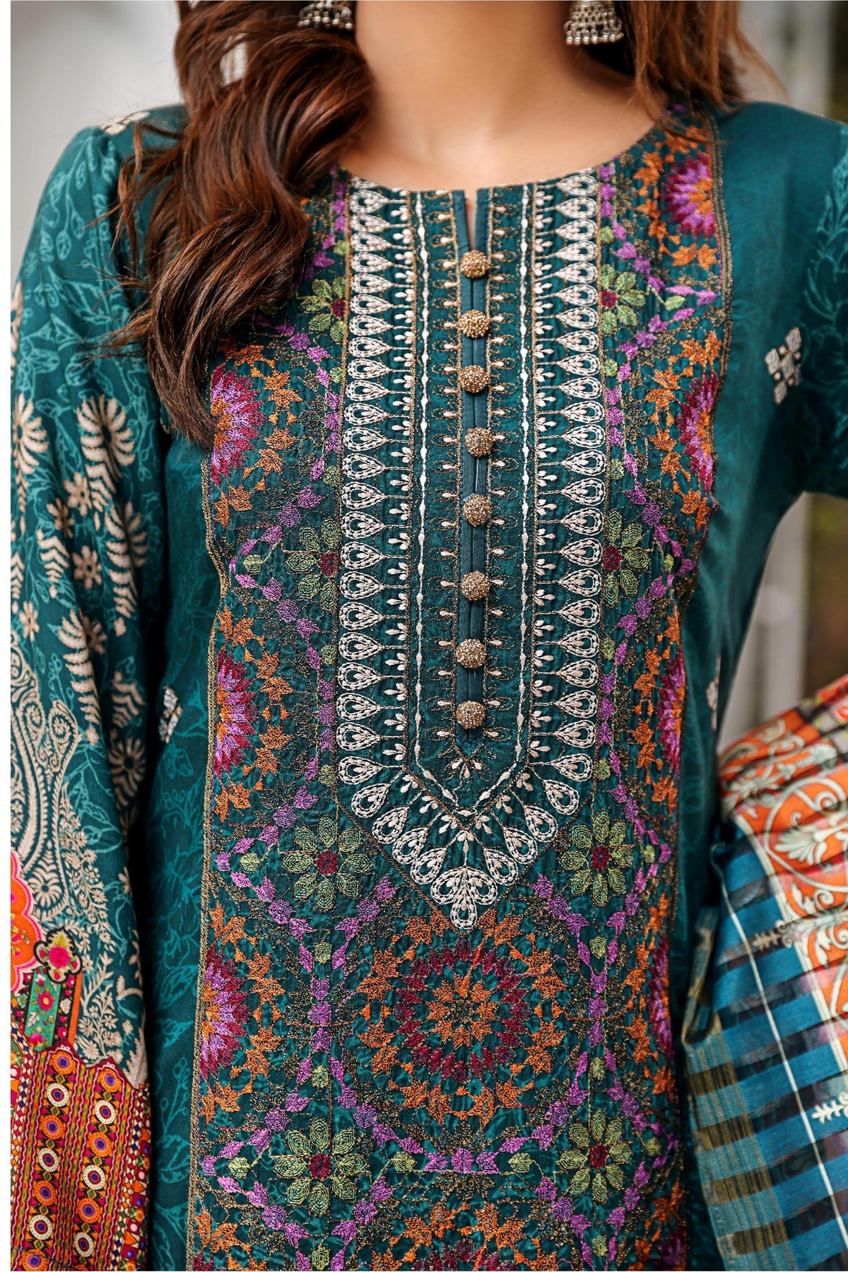 Picture of Lala - Inayat 017 Kesa Embroidered Print Viscose Collection - Available at Raja Sahib