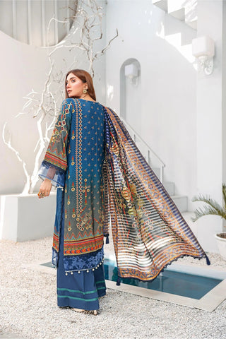 Lala - UNS 025 Kesa Embroidered Print Viscose Collection