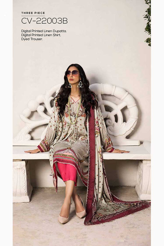 Picture of Gul Ahmed - 3 PC Embroidered Linen Suit CV22003B Winter Collection Vol 3 - Available at Raja Sahib