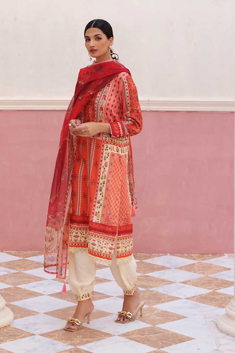 Picture of Gul Ahmed - 3 PC Printed Satin Suit DS22002 Aangan Collection - Available at Raja Sahib