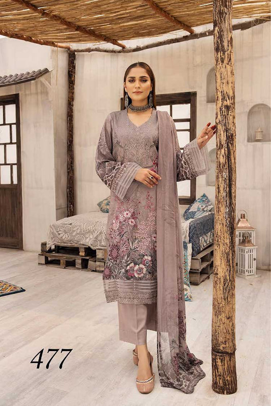 Picture of Shaista - 477 Sabeen Dhanak Karandi Digital Printed Embroidered Collection - Available at Raja Sahib