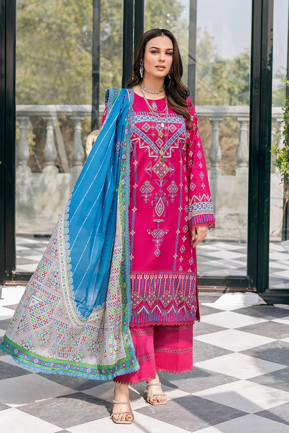 Picture of Ittehad - 3 PC Printed Lawn Suit 2201 Summer Collection - Available at Raja Sahib