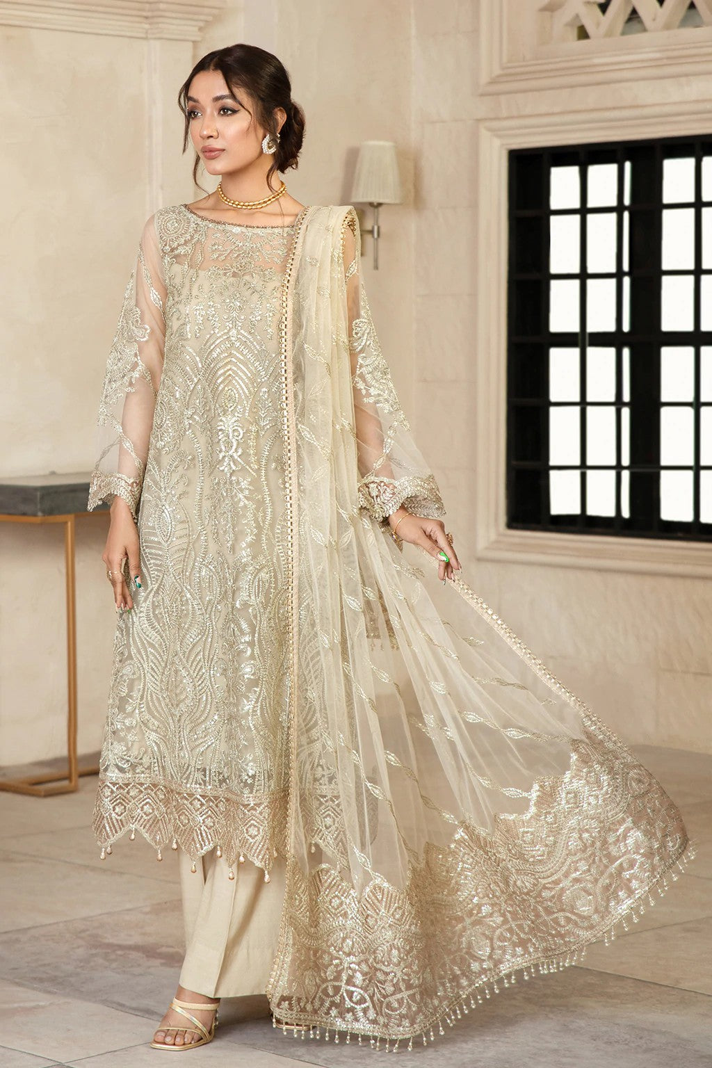 Picture of Zarif - ZFG 03 Daisy Gulzaar Festive Chiffon Collection - Available at Raja Sahib