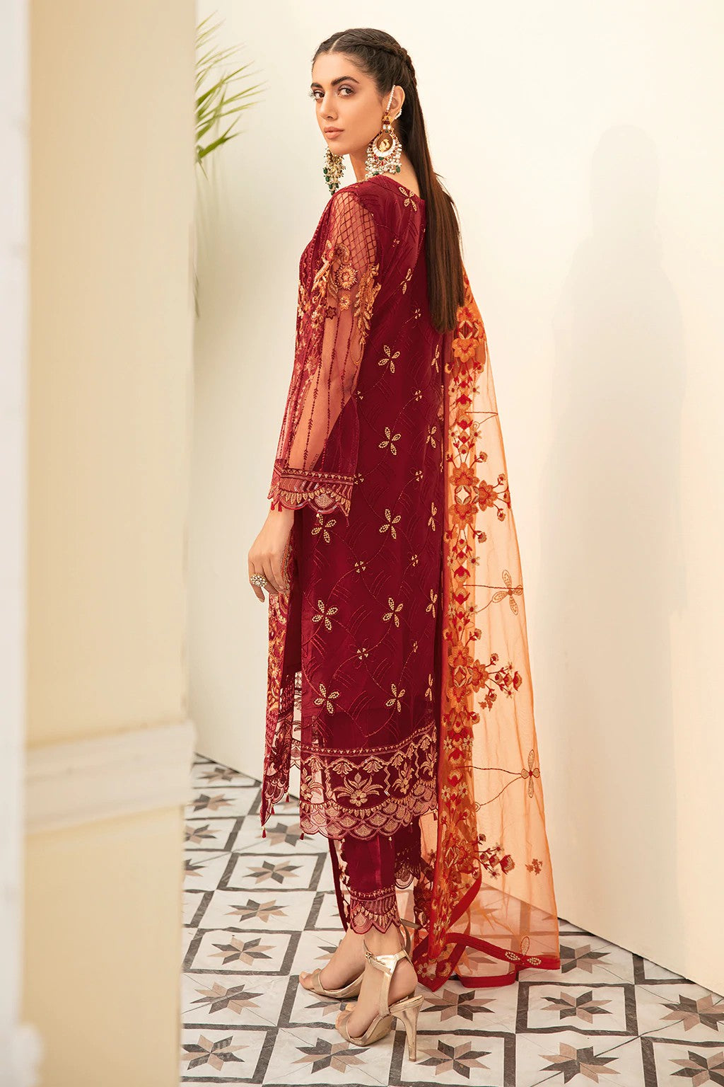 Picture of Ramsha - M 510 Minhal Embroidered Chiffon Collection Vol 5 - Available at Raja Sahib