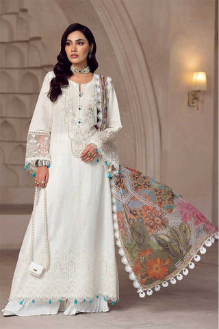 Shahbano 01 Chamblee White Gull Mehr Luxury Lawn Collection 2022