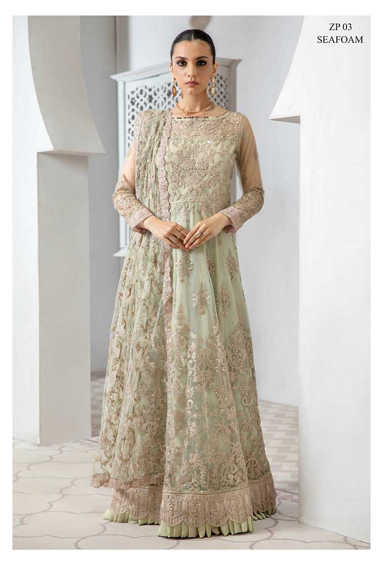 Picture of Zarif - ZP-03 Seafoam Pareesia Luxury Formal Wear Collection - Available at Raja Sahib