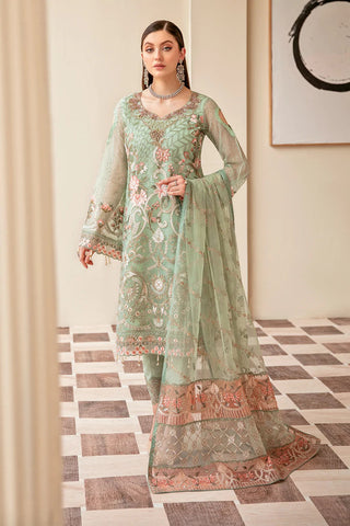 Picture of Ramsha - M 604 Minhal Embroidered Chiffon Collection Vol 6 - Available at Raja Sahib