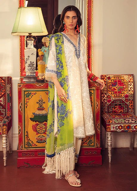 Picture of Mahgul - 07 Summer Porcelain Sabzwari Luxury Lawn Collection - Available at Raja Sahib