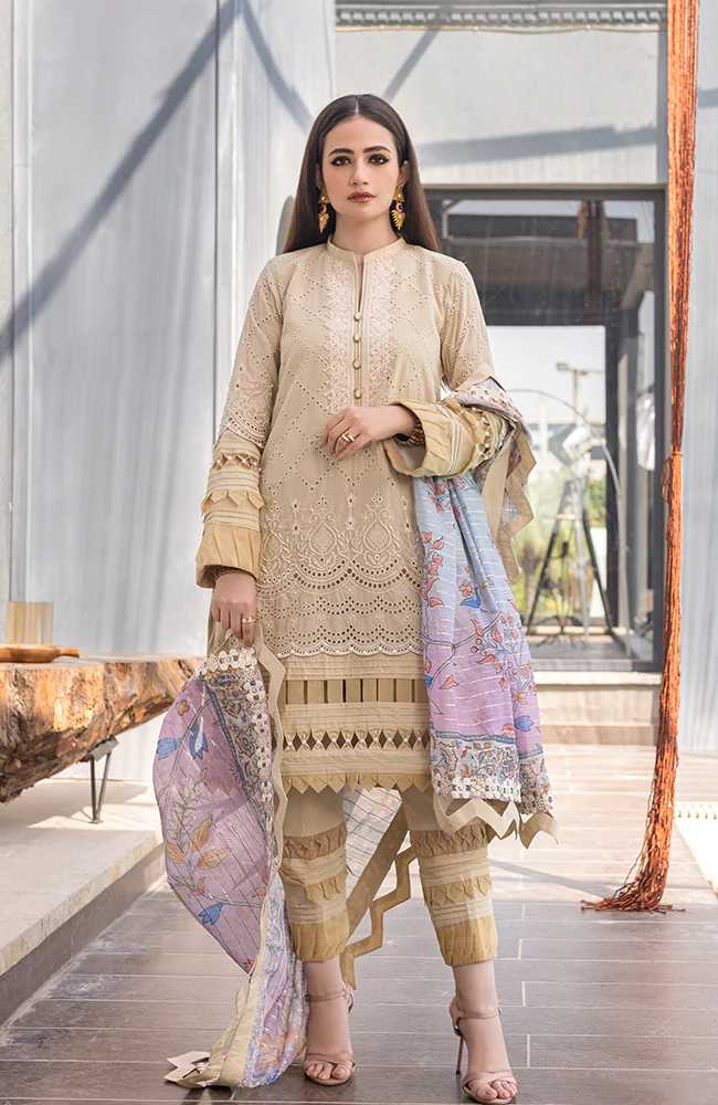 Picture of Al Zohaib Textile - MEL 22 6B Mahiymaan Luxury Lawn Eid Edition - Available at Raja Sahib