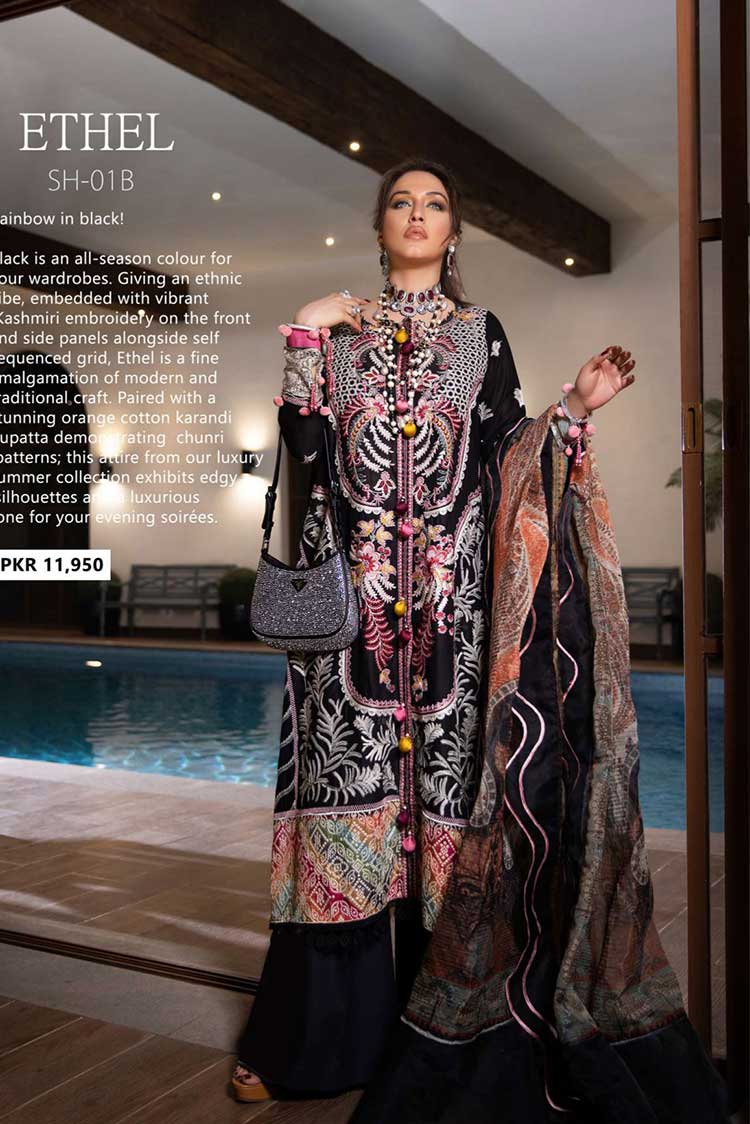 Picture of Shiza Hassan - SH 01B Ethel Izel Luxury Lawn Collection - Available at Raja Sahib