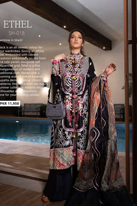 Picture of Shiza Hassan - SH 01B Ethel Izel Luxury Lawn Collection - Available at Raja Sahib