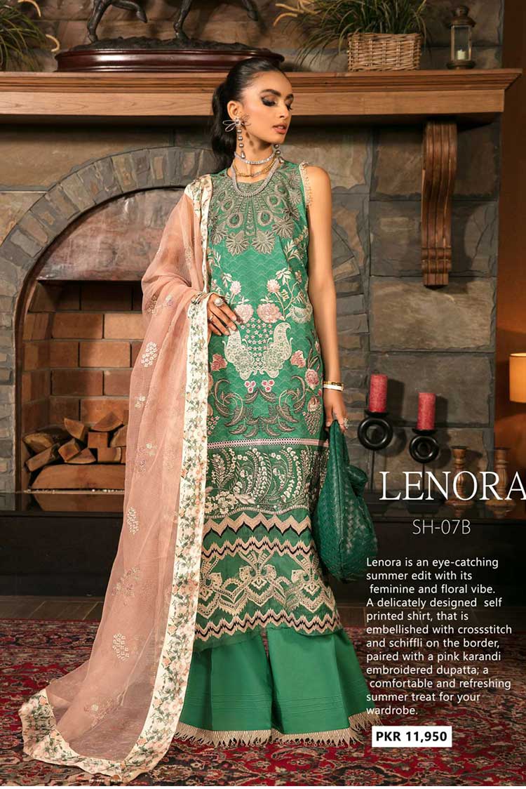 Picture of Shiza Hassan - SH 07B Lenora Izel Luxury Lawn Collection - Available at Raja Sahib