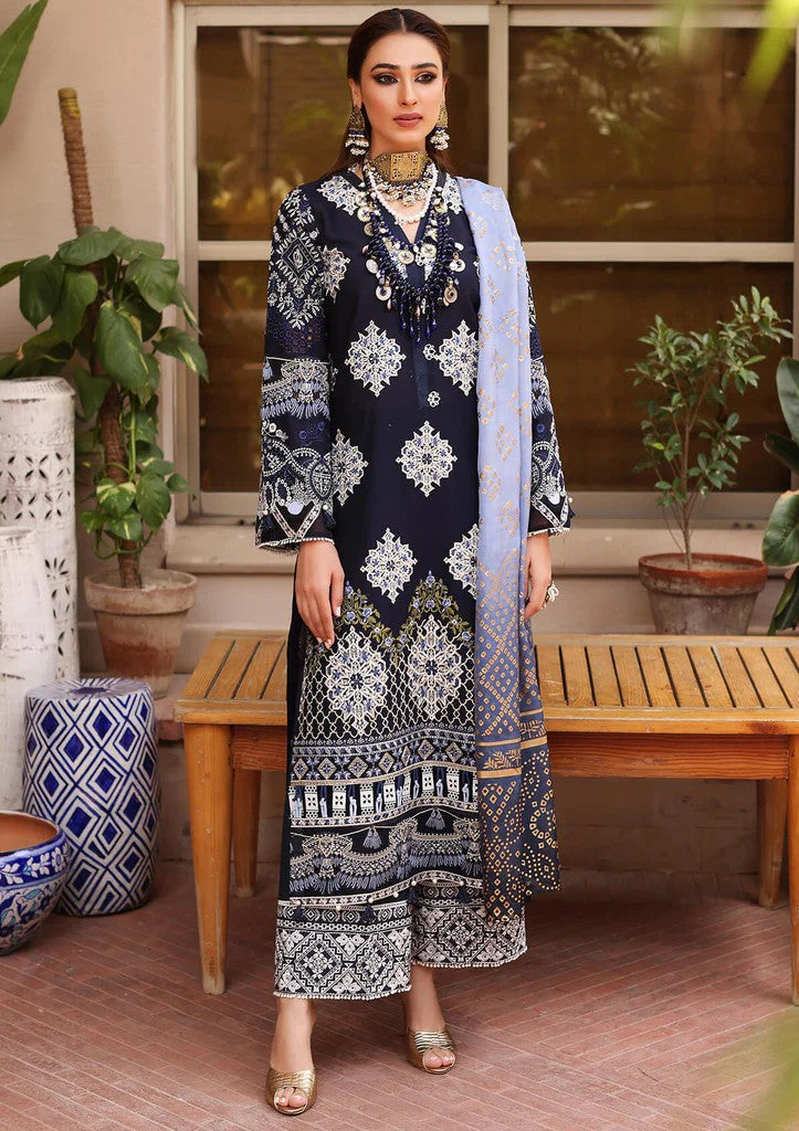 Picture of Kahf - KML 09A Neel Kaml Manara Luxury Lawn Collection - Available at Raja Sahib