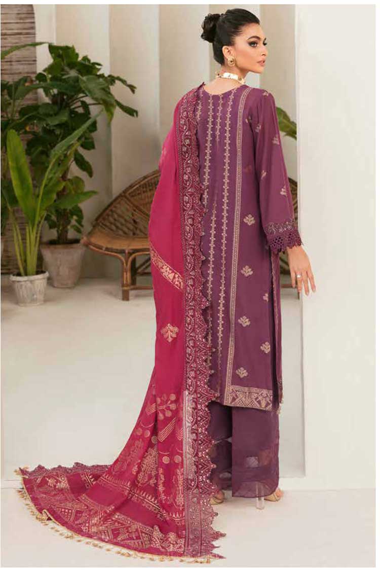 Picture of Nureh - NJ 45 Maya Embroidered Cambric Jacquard Collection - Available at Raja Sahib