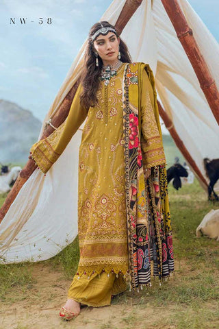 Nureh NW 58 Maya Heerni Embroidered Slub Linen Collection 2022