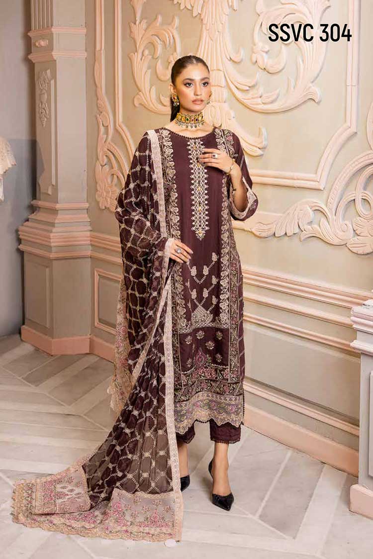 Picture of Shaista - SSVC 304 Embroidered Viscose Collection Vol 2 - Available at Raja Sahib