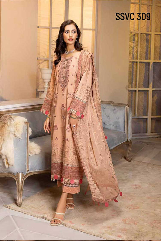 Picture of Shaista - SSVC 309 Embroidered Viscose Collection Vol 2 - Available at Raja Sahib