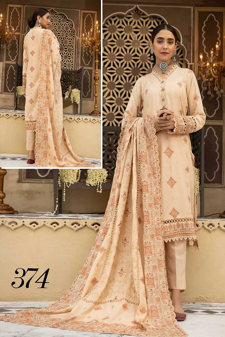 Picture of Shaista - Design 374 Khoobseerat Luxury Karandi Collection - Available at Raja Sahib