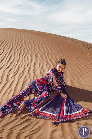 Picture of Maria B - Design 4B Desert Rose Mprints Fall Winter Collection - Available at Raja Sahib