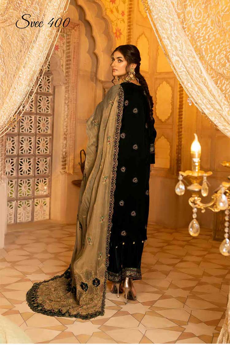 Picture of Shaista - 400 Embroidered Pure Micro Velvet Collection - Available at Raja Sahib