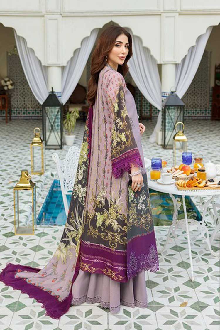 Picture of Noor by Saadia Asad - Design 4A Noor Embroidered Prints Woolen Shawl Collection - Available at Raja Sahib