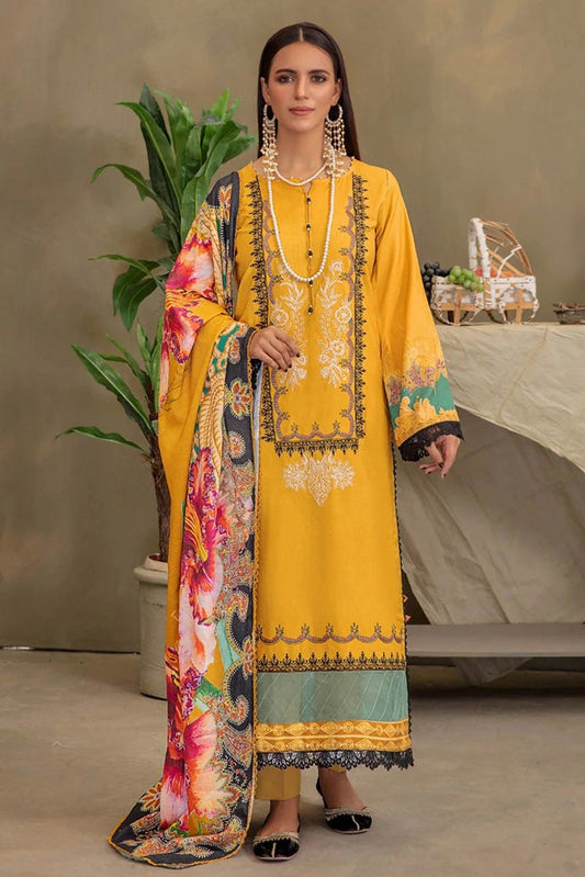 Picture of Lala - LF 008 Reina La Femme Fully Embroidered Premium Winter Collection - Available at Raja Sahib