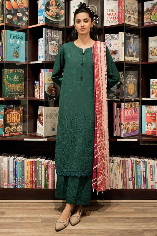 Picture of Nureh - NU2 79 Glam Girl Embroidered Hybrid Chikankari Khaddar Collection - Available at Raja Sahib