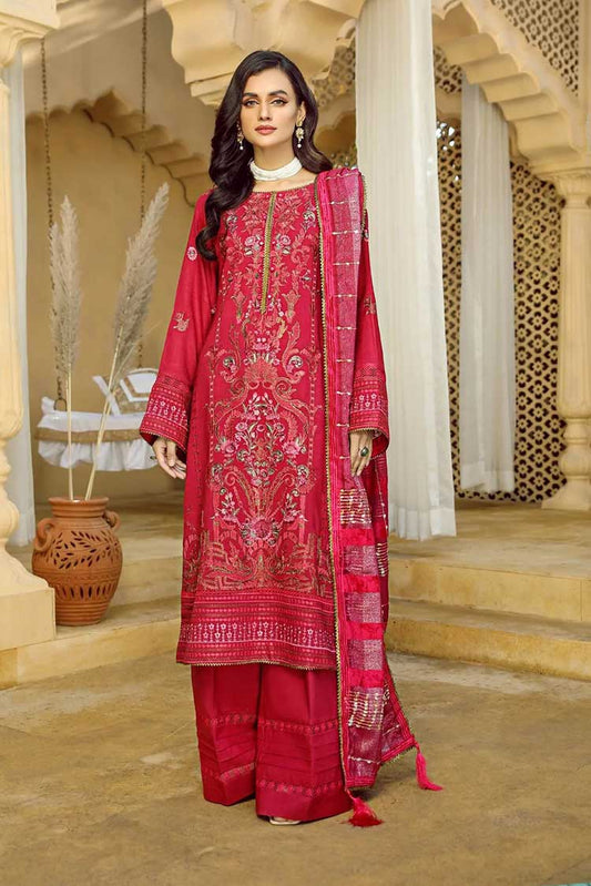 Picture of Lala 06 Naiman Wabasta Embroidered Leather Peach Collection - Available at Raja Sahib