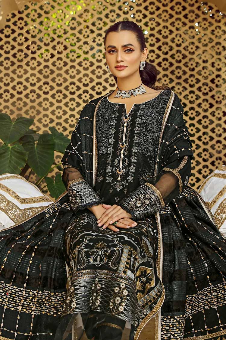 Picture of Lala 09 Eamiqi Wabasta Embroidered Leather Peach Collection - Available at Raja Sahib