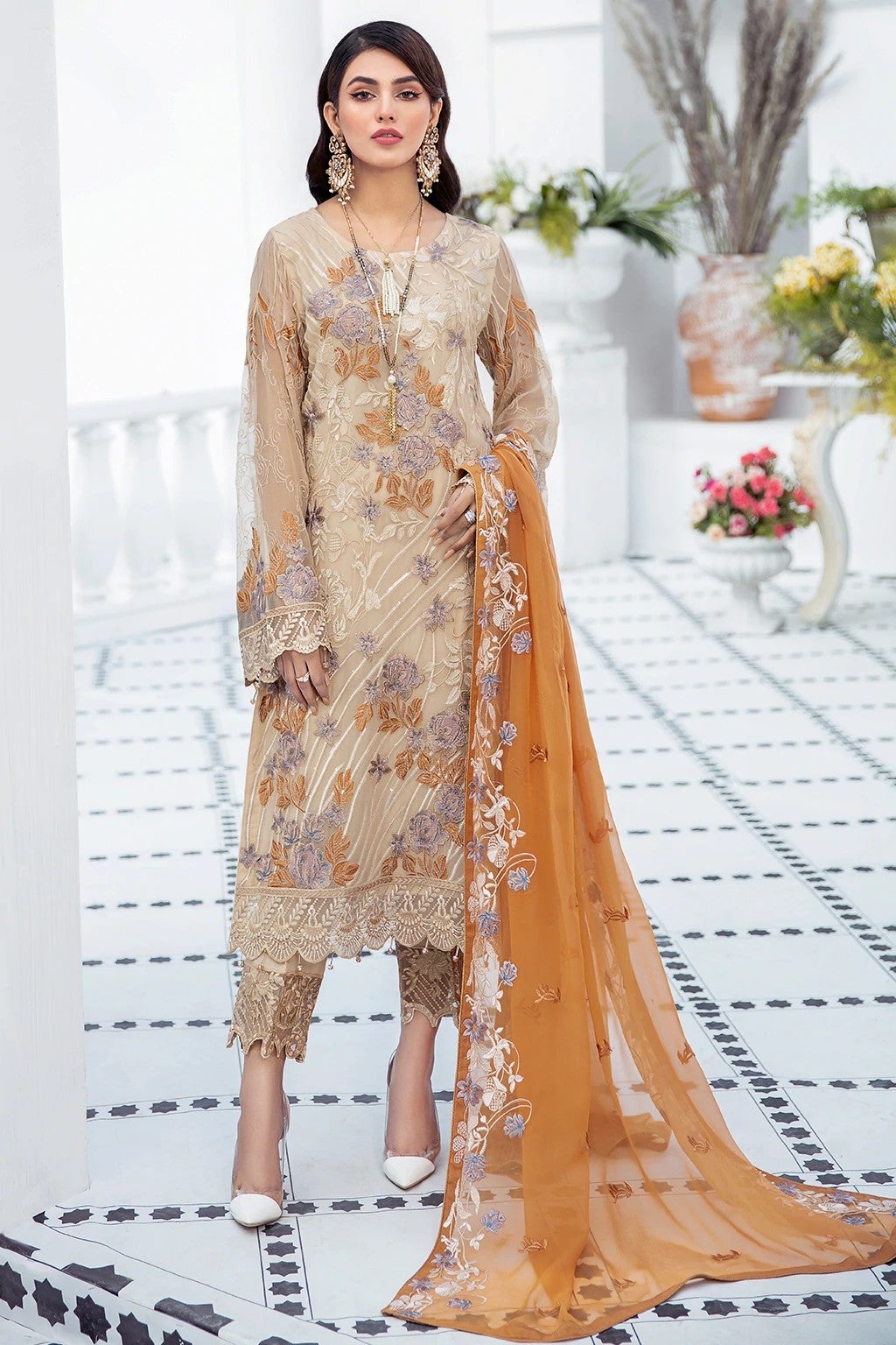 Picture of Ramsha - F 2103 Embroidered Chiffon Collection Vol 21 - Available at Raja Sahib