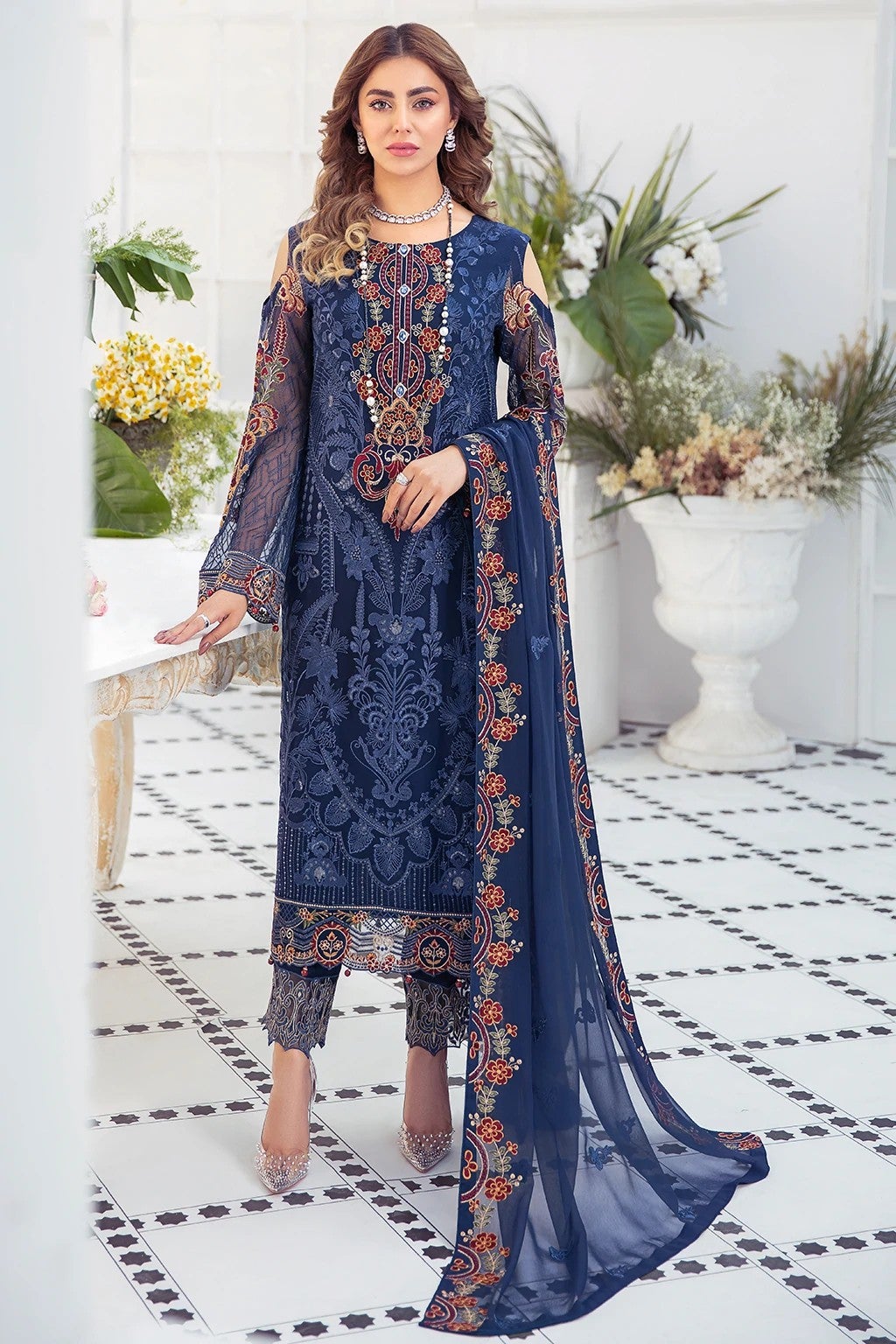 Picture of Ramsha - F 2104 Embroidered Chiffon Collection Vol 21 - Available at Raja Sahib