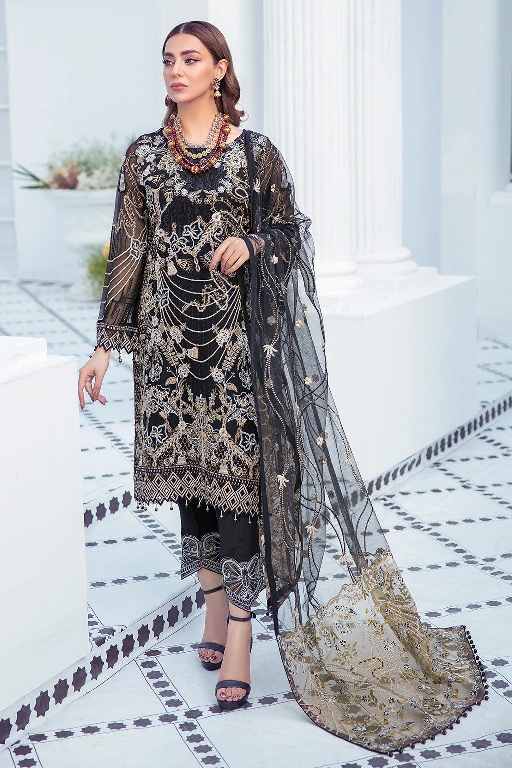 Picture of Ramsha - F 2108 Embroidered Chiffon Collection Vol 21 - Available at Raja Sahib