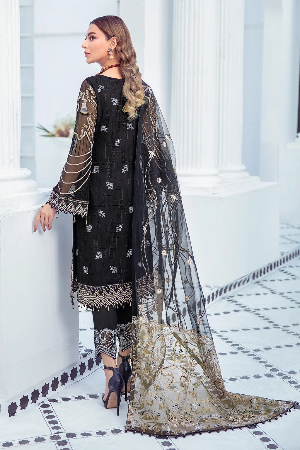 Picture of Ramsha - F 2108 Embroidered Chiffon Collection Vol 21 - Available at Raja Sahib