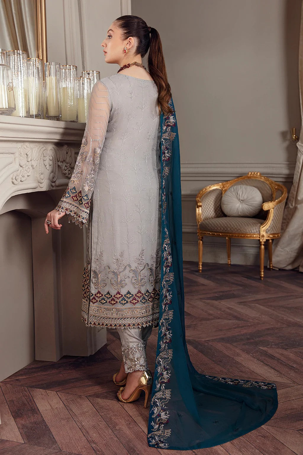 Picture of Ramsha - A 503 Chevron Chiffon Collection Vol 5 - Available at Raja Sahib