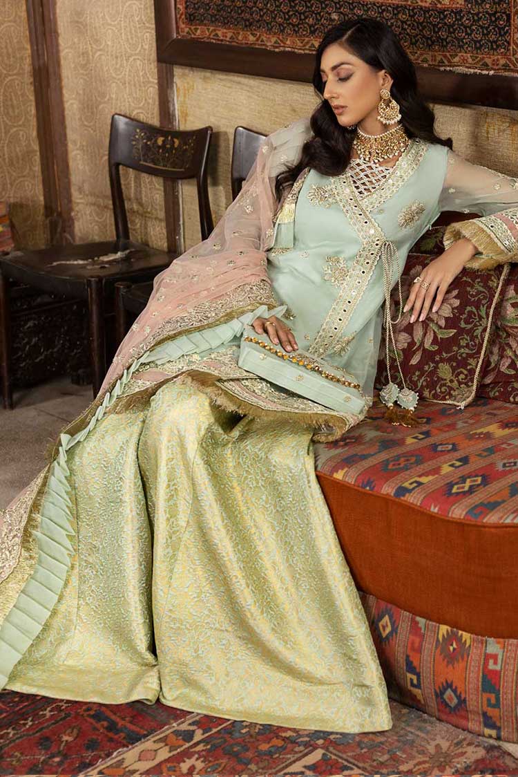 Picture of Meem - Design 08 Aanchal Organza Handwork Wedding Series Vol 2 - Available at Raja Sahib