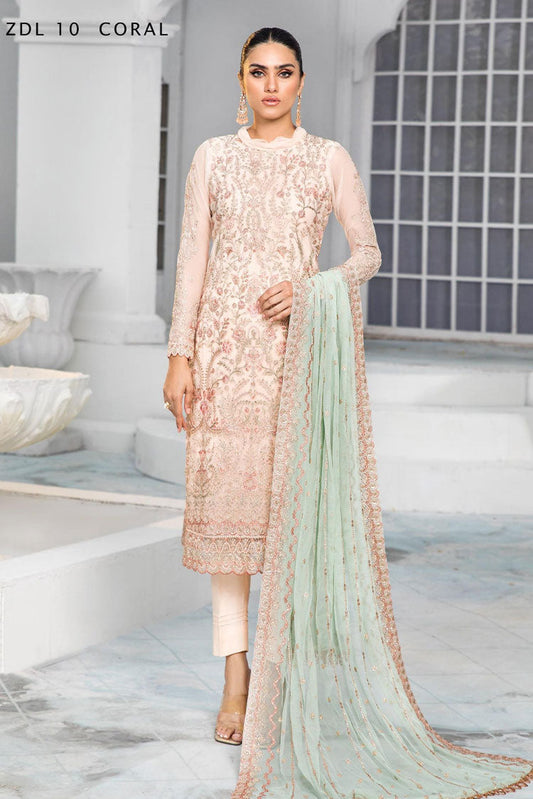 Picture of Zarif - ZDL 10 Coral De Luxury Formal Edit - Available at Raja Sahib