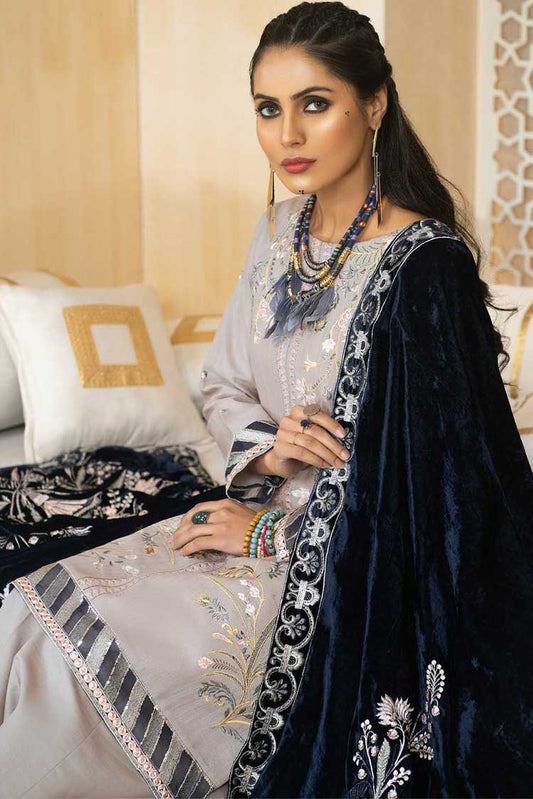 Picture of Anamta - 08 Grey Clouds Dans Le Imperial Winter Shawl Series Vol 3 2022 - Available at Raja Sahib