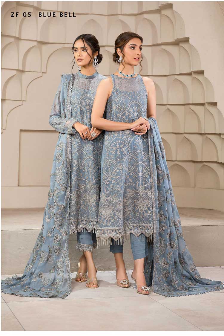 Picture of Zarif - ZF 05 Blue Bell Falak Festive Formal Wear - Available at Raja Sahib