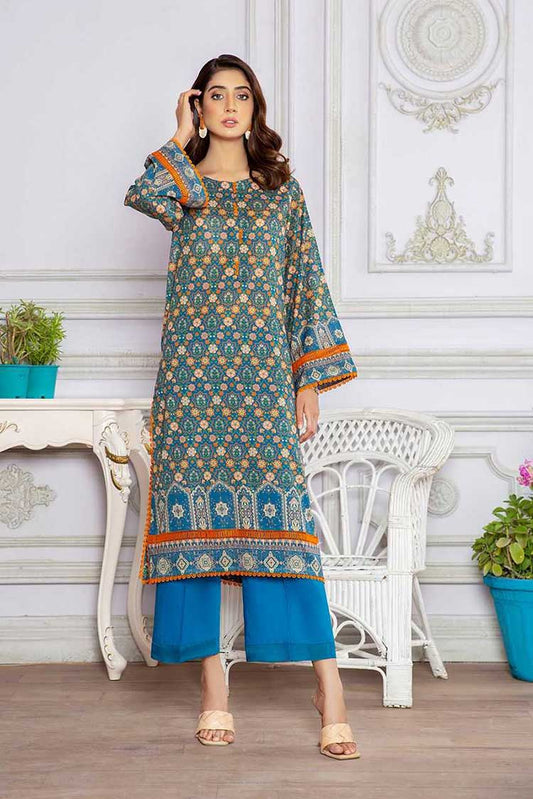 Picture of Lala - LA 0026 Bailey Digital Printed Kurti Collection - Available at Raja Sahib