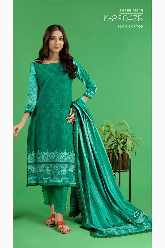 Picture of Gul Ahmed - 3 PC Embroidered Khaddar Suit K22047B Winter Collection Vol 3 - Available at Raja Sahib